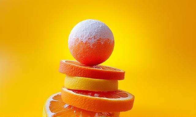 Bomba da bagno effervescente agli agrumi